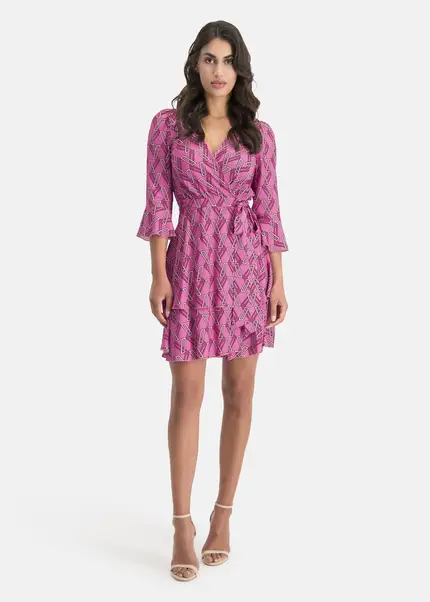 Nicowa Extravagant Wrap Dress - PINOWA In PINKarticle Number NC7A12022044E-139
