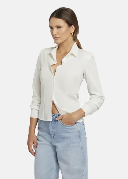 Nicowa Fitted Shirt With Shoulder Pads - CAMIWA In WHITEarticle Number NC9A22404011E-004