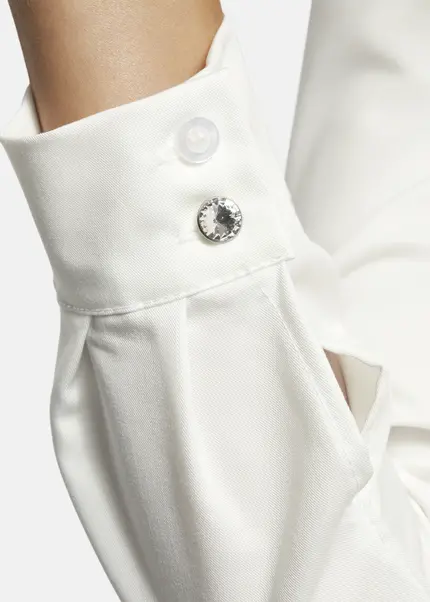 Nicowa Fitted Shirt With Shoulder Pads - CAMIWA In WHITEarticle Number NC9A22404011E-004