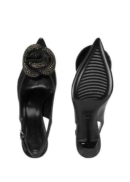 Nicowa Flower-adorned Slingback Pumps FLONAWIA In BLACKarticle Number NC9A12702019E-002
