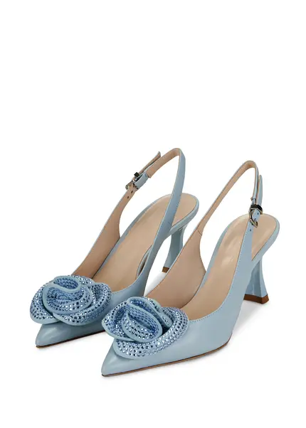 Nicowa Flower-adorned Slingback Pumps FLONAWIA In LIGHT BLUEarticle Number NC9A12702025E-025