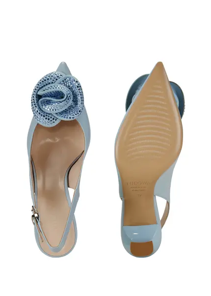 Nicowa Flower-adorned Slingback Pumps FLONAWIA In LIGHT BLUEarticle Number NC9A12702025E-025