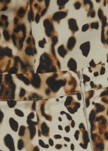 Nicowa Leo Twill Sheath Skirt - TRECAWI In BLACK LEOarticle Number NC9A22403017E-151