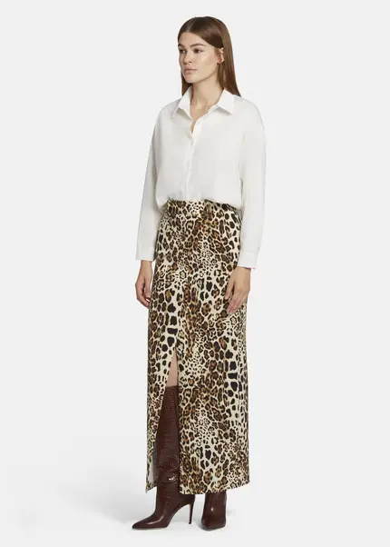 Nicowa Leo Twill Skirt TRENALA In BLACK LEOarticle Number NC9A22401017E-151