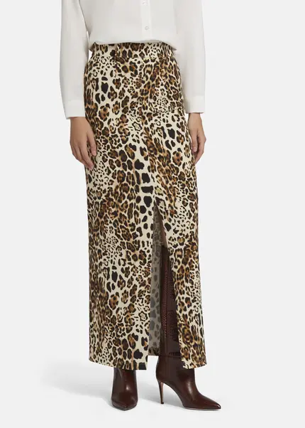 Nicowa Leo Twill Skirt TRENALA In BLACK LEOarticle Number NC9A22401017E-151