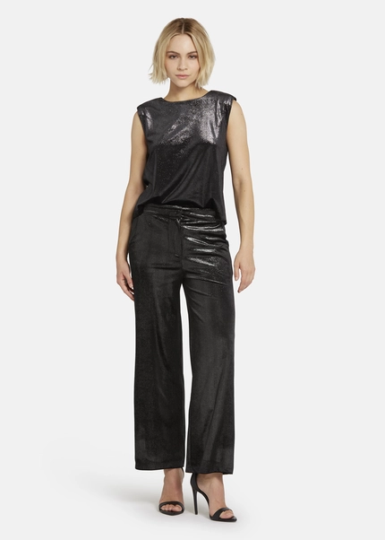 Nicowa Loose Trousers Made Of Lamé Velvet RIMBIO In BLACK LAMÉarticle Number NC8A22508019E-002