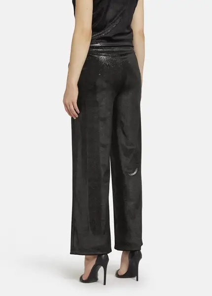 Nicowa Loose Trousers Made Of Lamé Velvet RIMBIO In BLACK LAMÉarticle Number NC8A22508019E-002