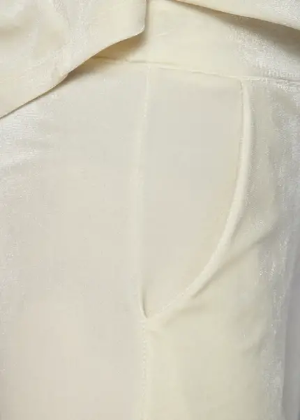 Nicowa Loose Trousers Made Of Lamé Velvet RIMBIO In OFFWHITE LAMÉarticle Number NC8A22508021E-072