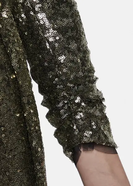 Nicowa Maxi Sequin Wrap Dress - MILOWA In GOLDarticle Number NC8A22011023E-131