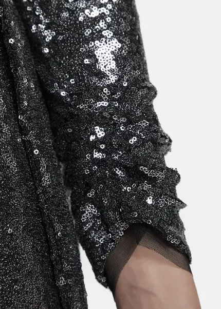 Nicowa Maxi Sequin Wrap Dress - MILOWA In SILVERarticle Number NC8A22012031E-088