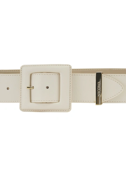 Nicowa Medium-width Leather Belt DOLCEWA In CREAMarticle Number NC7A21102012E-072