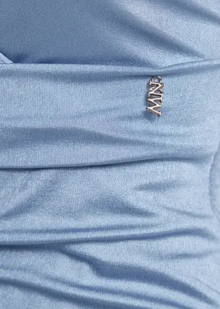 Nicowa Mini Dress In Glossy Jersey - MICARO In Bluearticle Number NC9A1400625E-025