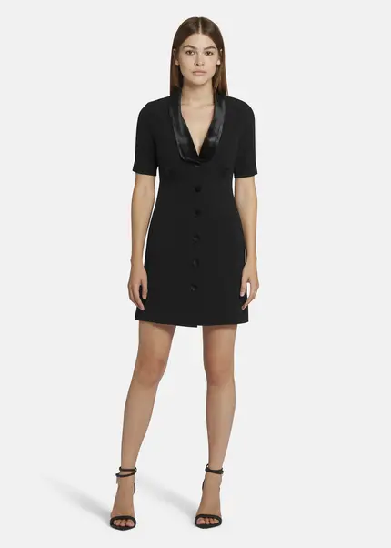 Nicowa Mini Dress With Lapel Collar - AWINALA In BLACKarticle Number NC9A22903019E-002