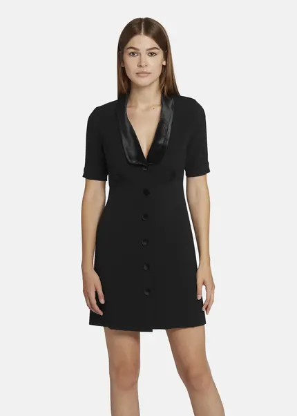 Nicowa Mini Dress With Lapel Collar - AWINALA In BLACKarticle Number NC9A22903019E-002