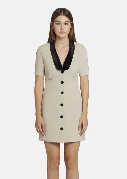Nicowa Mini Dress With Lapel Collar - AWINALA In CREAMarticle Number NC9A22903012E-072