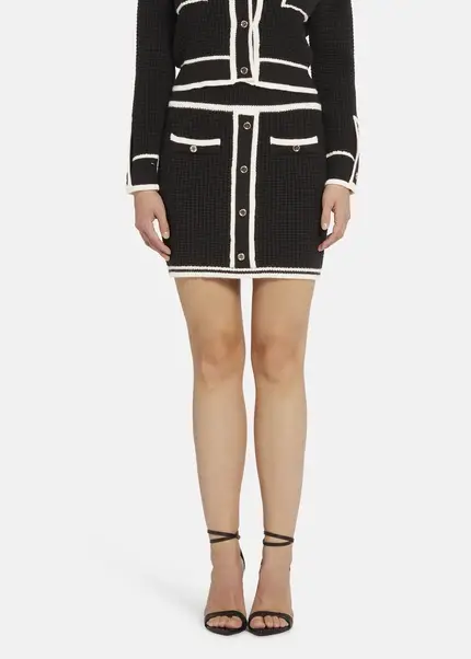 Nicowa Mini Knit Skirt - ANELIWO In BLACKarticle Number NC8A22103019E-002