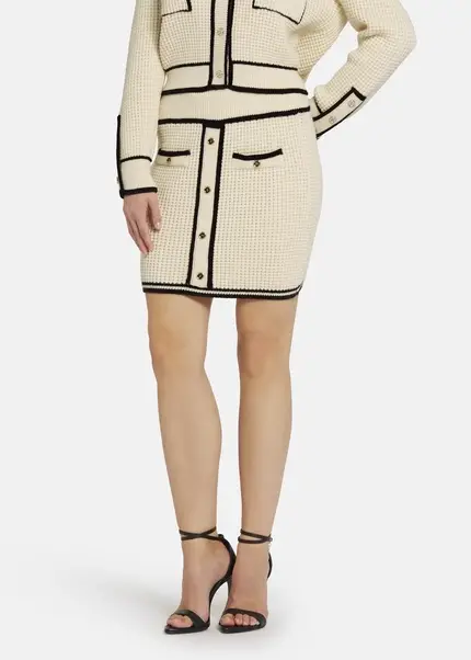 Nicowa Mini Knit Skirt - ANELIWO In CREAMarticle Number NC8A22103012E-072