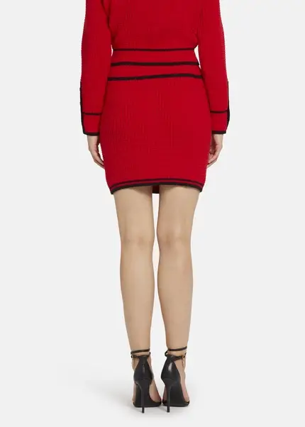 Nicowa Mini Knit Skirt - ANELIWO In REDarticle Number NC8A22103014E-014