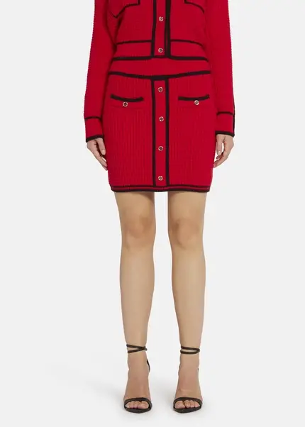 Nicowa Mini Knit Skirt - ANELIWO In REDarticle Number NC8A22103014E-014