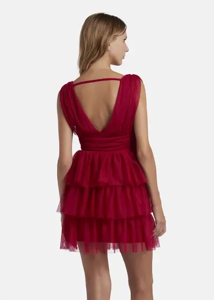 Nicowa Mini Tulle Dress - STELLOWA In Dark Berryarticle Number NC8A22001014E-011