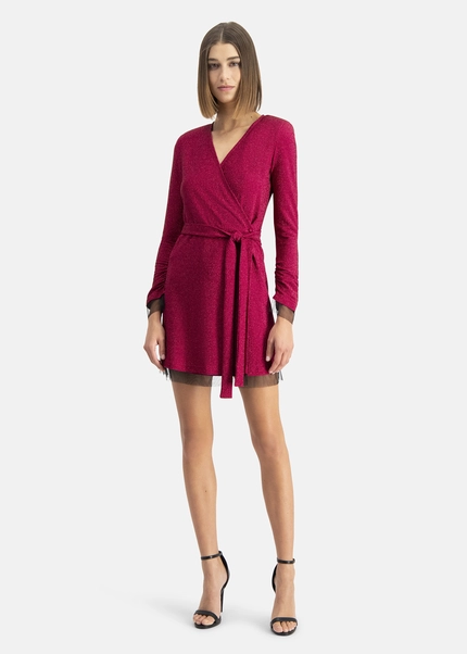 Nicowa Mini Wrap Dress In Lamé- MILOWA In PINKarticle Number NC7A24038044E-139