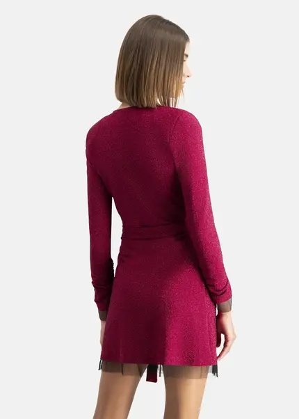 Nicowa Mini Wrap Dress In Lamé- MILOWA In PINKarticle Number NC7A24038044E-139