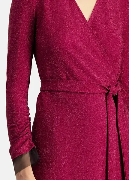 Nicowa Mini Wrap Dress In Lamé- MILOWA In PINKarticle Number NC7A24038044E-139