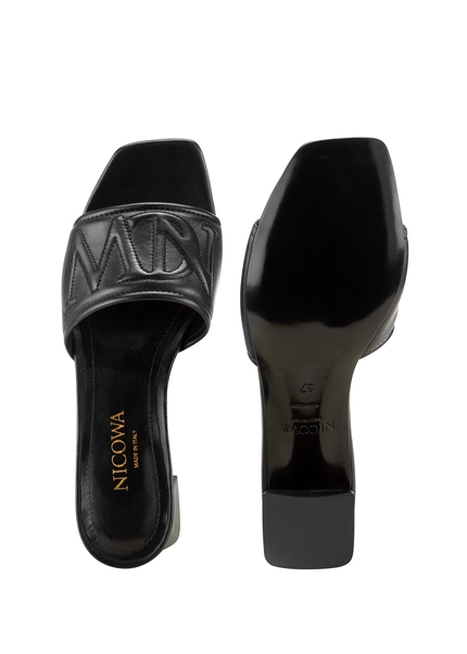 Nicowa Monogram Block Sandal - CAPULIO NCW In Blackarticle Number NC8A11503019E-002