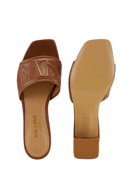 Nicowa Monogram Block Sandal - CAPULIO NCW In Brownarticle Number NC8A11503027E-151