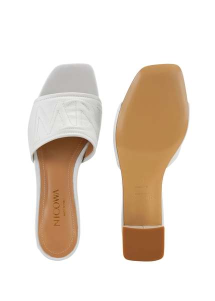 Nicowa Monogram Block Sandal - CAPULIO NCW In Creamarticle Number NC8A11503012E-072