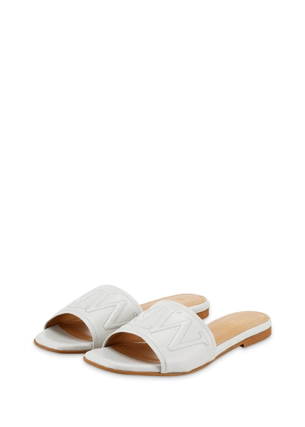 Nicowa Monogram Slide Sandals - LAUREWI NCW In Creamarticle Number NC8A18003012E-072