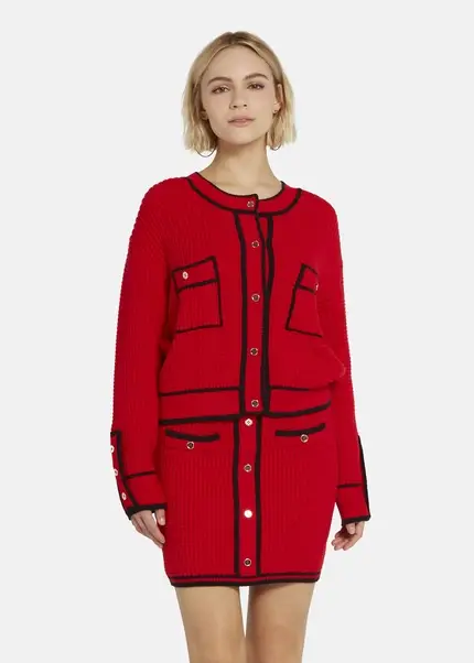 Nicowa Oversized Cardigan - IDOWIA In REDarticle Number NC8A22104014E-014