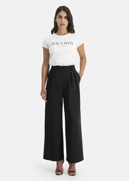 Nicowa Plain Pleated Trousers - RONICA In BLACKarticle Number NC7A12038019E-002