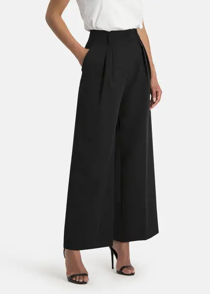 Nicowa Plain Pleated Trousers - RONICA In BLACKarticle Number NC7A12038019E-002