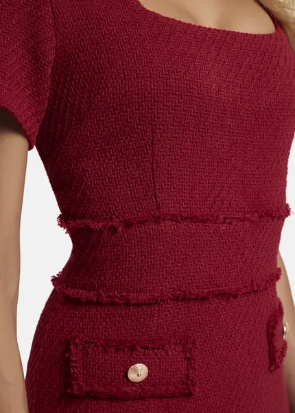 Nicowa Sheath Bouclé Dress VANTREA In Dark Berryarticle Number NC8A22504034E-011