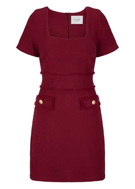 Nicowa Sheath bouclé dress VANTREA in dark berryarticle number NC8A22504034E-011