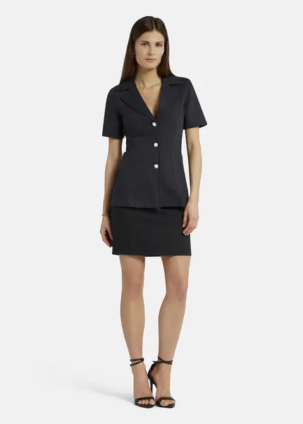 Nicowa Short Sleeved Blazer - RILAWA In BLACKarticle Number NC9A12401019E-002