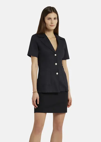 Nicowa Short Sleeved Blazer - RILAWA In BLACKarticle Number NC9A12401019E-002