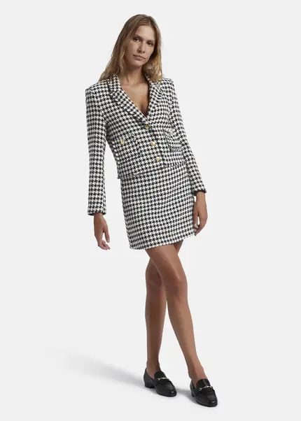 Nicowa Simple Mini Skirt Made Of Bouclé LANITO In BLACK MULTICOLORarticle Number NC8A22502019E-002