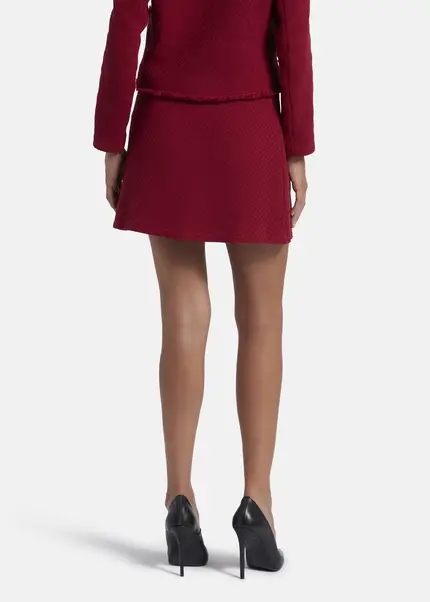 Nicowa Simple Mini Skirt Made Of Bouclé LANITO In Dark Berryarticle Number NC8A22502034E-011