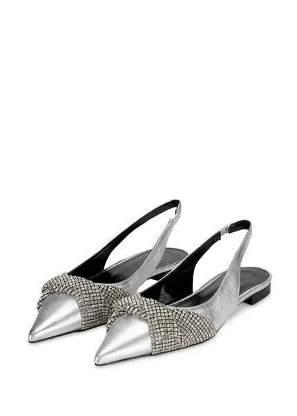 Nicowa Slingback Ballerinas With Crystal Appliqué CRISOLI In SILVERarticle Number NC9A12704031E-088