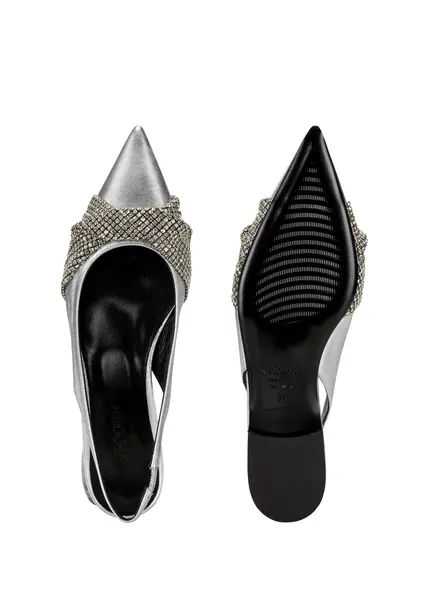 Nicowa Slingback Ballerinas With Crystal Appliqué CRISOLI In SILVERarticle Number NC9A12704031E-088