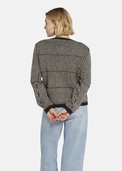 Nicowa Striped Cardigan SINOWA In BLACKarticle Number NC8A22102019E-002