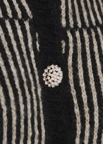 Nicowa Striped Cardigan SINOWA In BLACKarticle Number NC8A22102019E-002