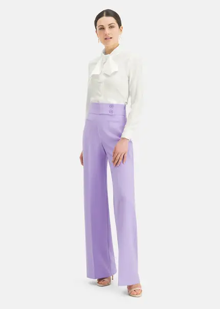 Nicowa Subtle Marlene Trousers With A High Waist - COREANA In LILAarticle Number NC6A12009064E-145