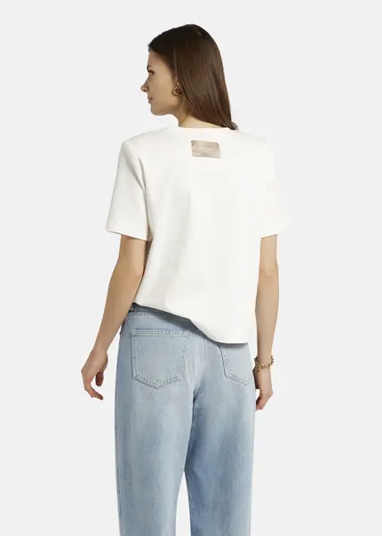 Nicowa T-shirt With Shoulder Pads - DILAWIA In WHITEarticle Number NC9A12403011E-004