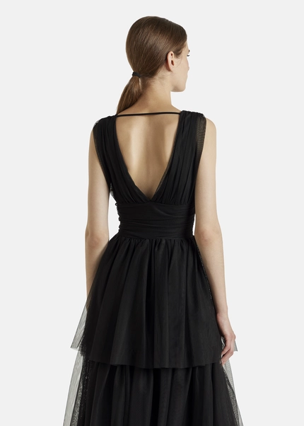 Nicowa Tulle Maxi Dress BALINO In BLACKarticle Number NC7A12026019E-002