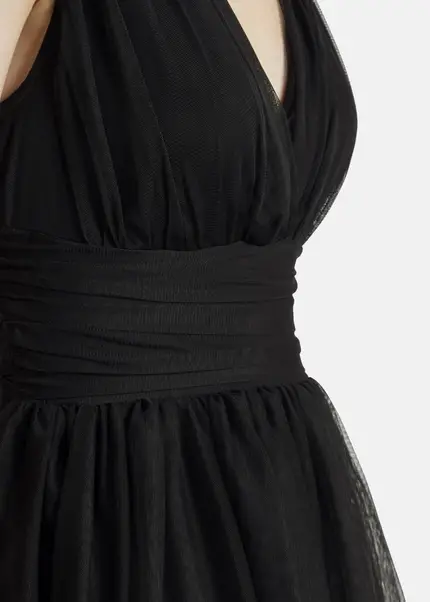 Nicowa Tulle Maxi Dress BALINO In BLACKarticle Number NC7A12026019E-002