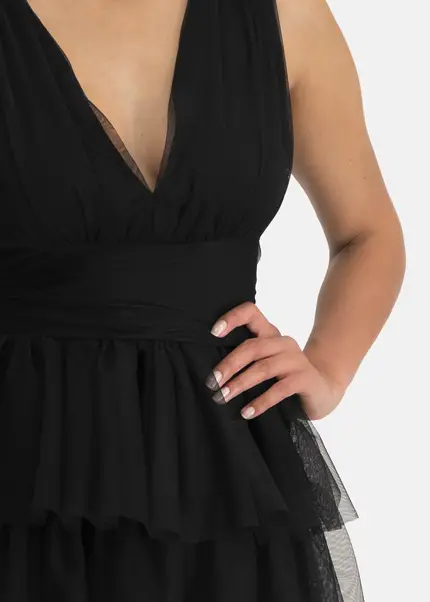 Nicowa Tulle Mini Dress - STELLOWA In BLACKarticle Number NC7A12028019E-002