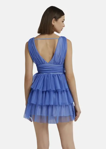 Nicowa Tulle Mini Dress - STELLOWA In Bluearticle Number NC9A1400325E-025